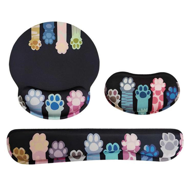 Резиновый защитный коврик для мыши и клавиатуры Cat Claw для офисного стола