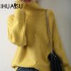 Autumn and Winter Turtleneck Jumper Women's Thickened Short Lazy Wind Loose Head with Bottoming Knitwear