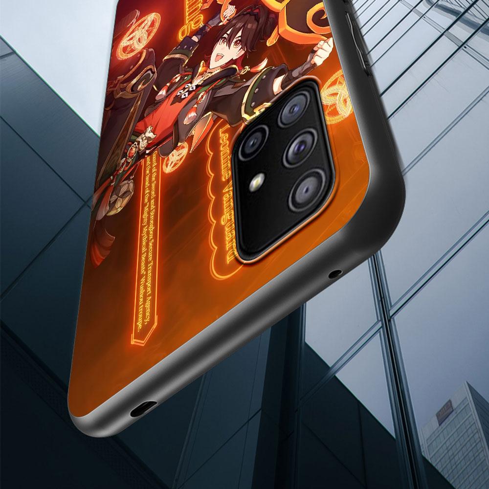 Чехол Gaming Genshin Impact для Samsung Galaxy S23 S21 S22 S20 FE S9 S10 S24 Ultra S10e S9 Plus, мягкий черный чехол-бампер из ТПУ