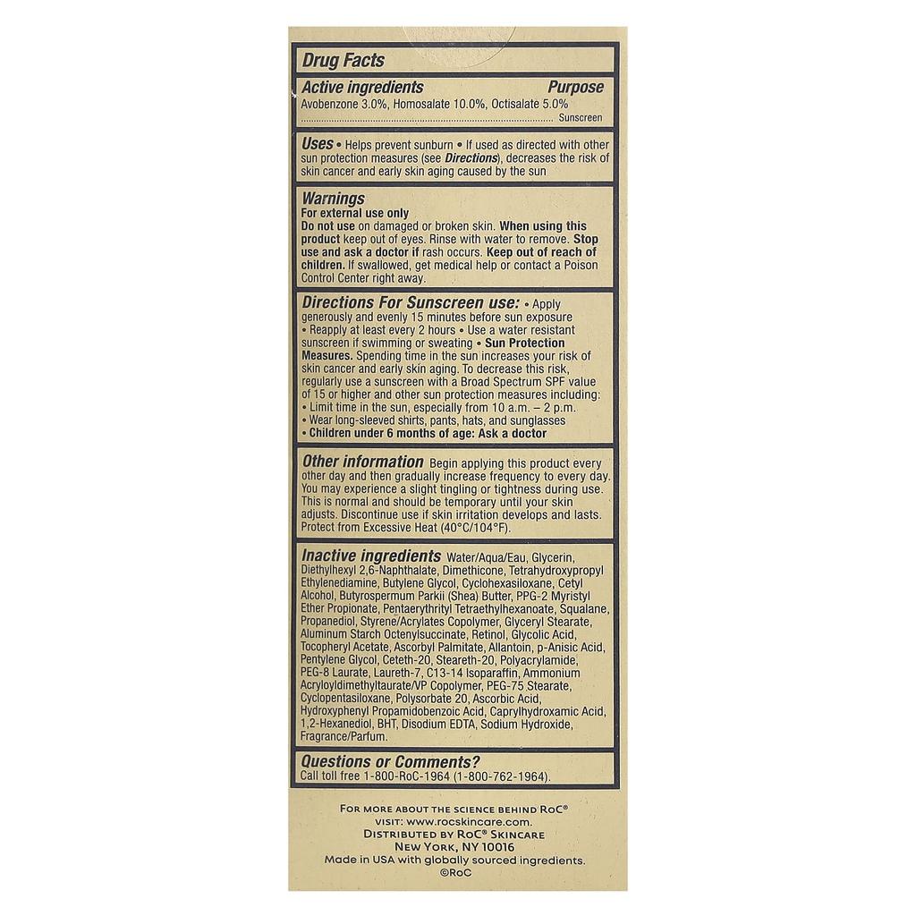 Roc Retinol Correxion®, Ежедневный увлажняющий крем против глубоких морщин, SPF 30, 1 жидкая унция (30 мл)