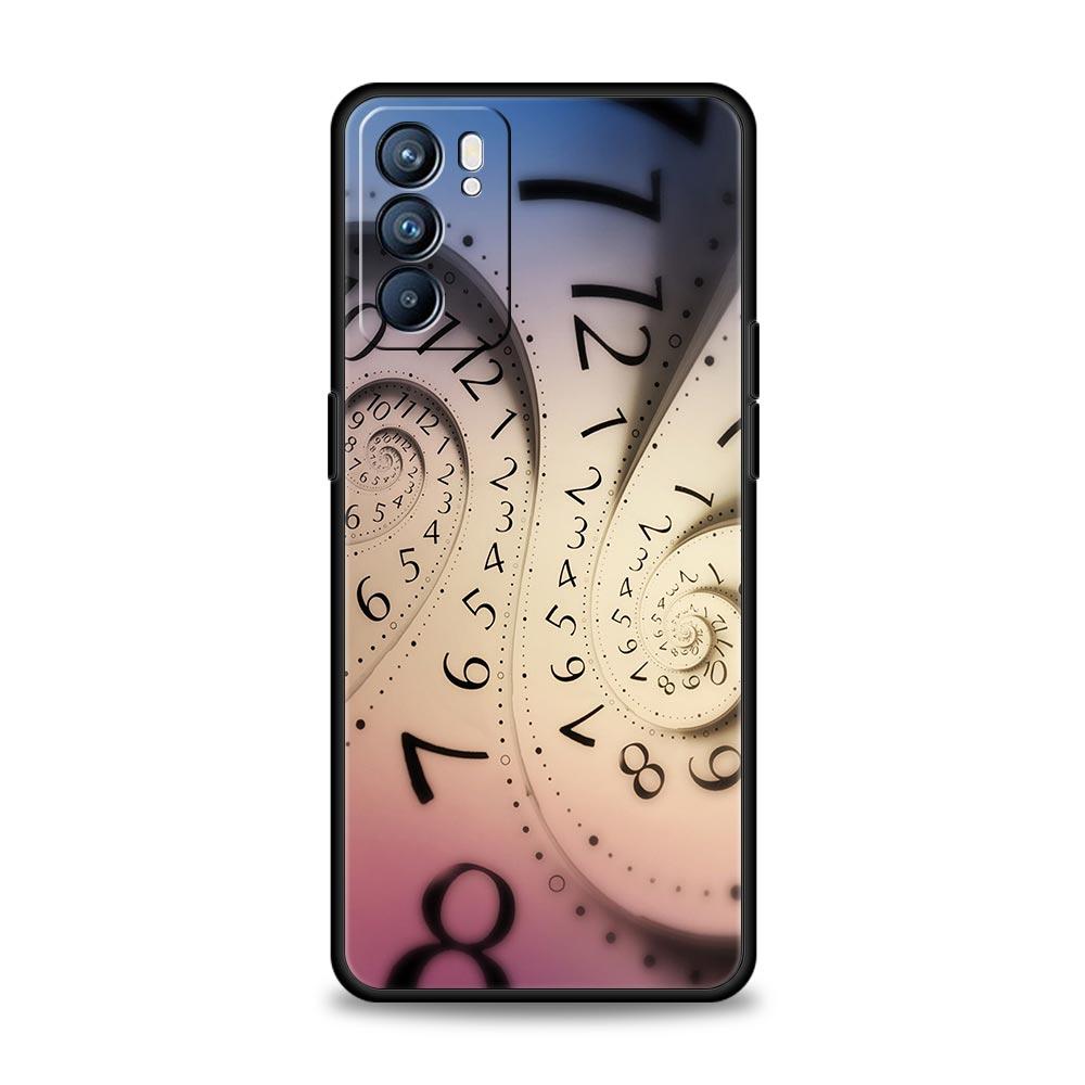 Чехол для телефона с узором из цифр для Oppo Reno 13 12 11 10 7 F Find X5 X6 A98 A80 A79 A78 A57 A54 A31 A17 Pro 5G Мягкий ТПУ чехол Fundas