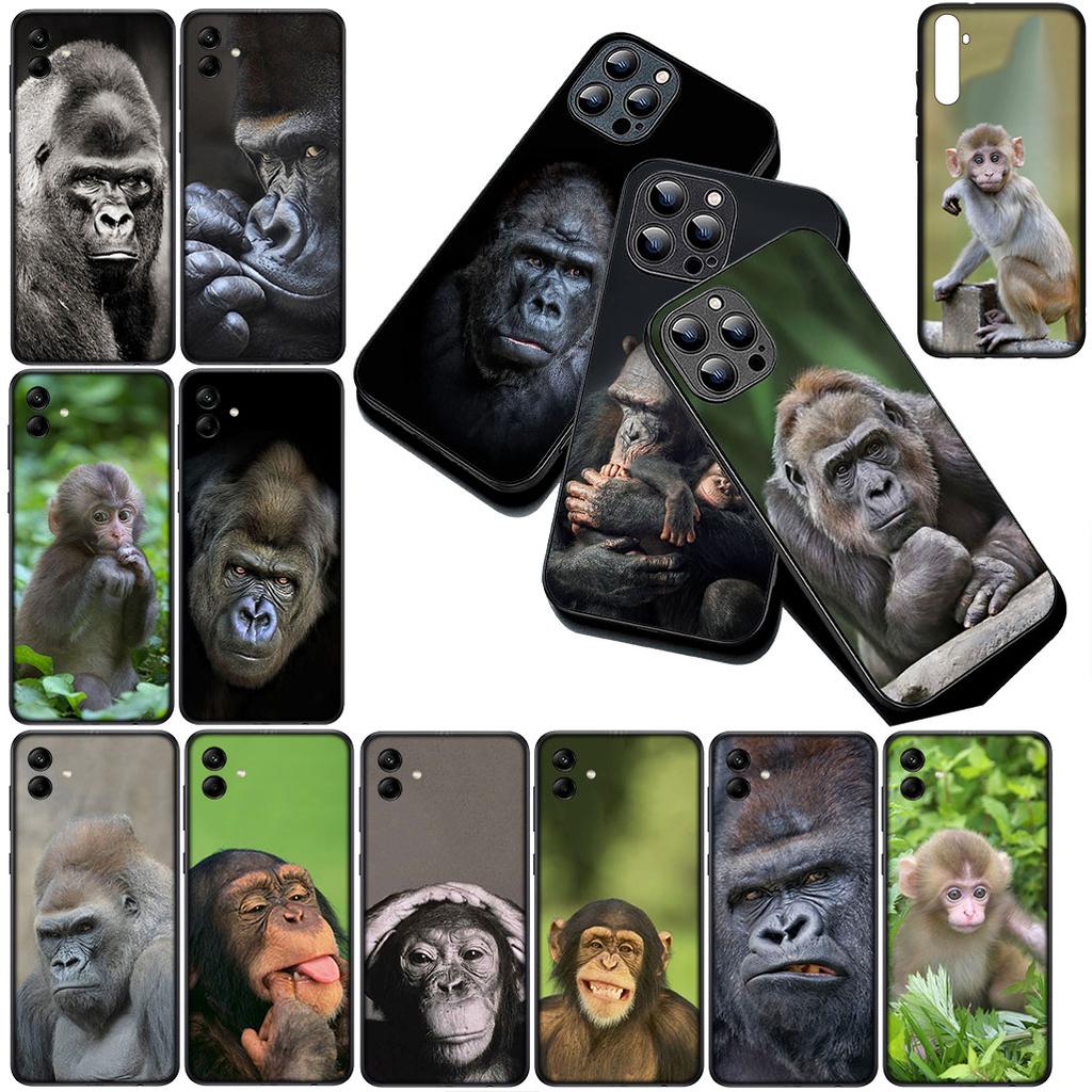 Cover for Samsung Galaxy S20 S22 S21 FE Ultra Plus A07 A17 A15 A16 A25 A57 A37 Casing Phone Case Animal Monkey Gorilla Ape Baby