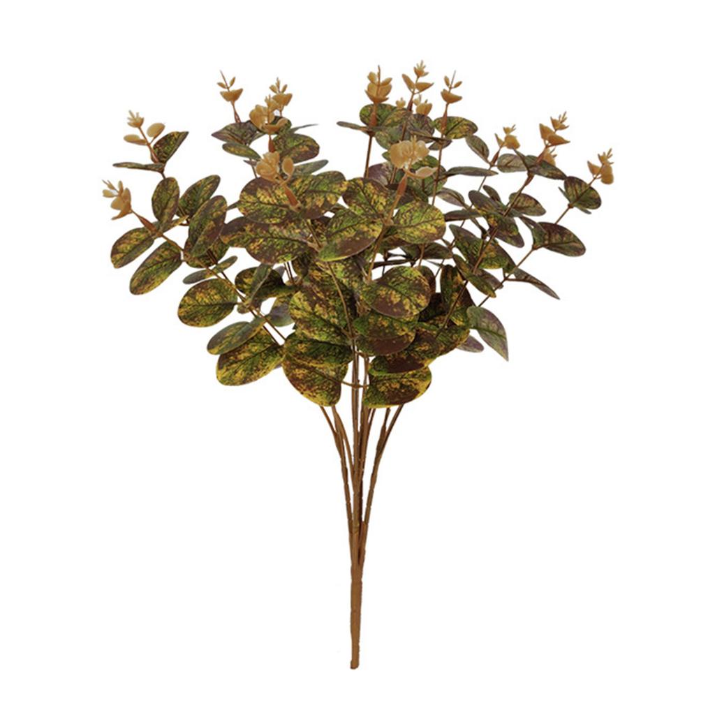 Искусственные листья эвкалипта Зеленые Поддельная ветка растения для Рождества Свадебной вечеринки Домашний сад Декор Сделай сам Венок Цветы