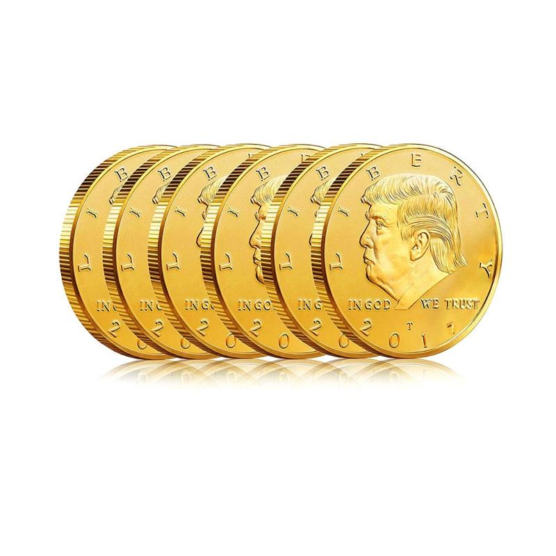 Золотая монета Трампа 2017 года Коллекционные предметы Коллекционные памятные монеты Изделия ручной работы Значок в американском стиле Украшения для дома Сувениры Подарочная монета
