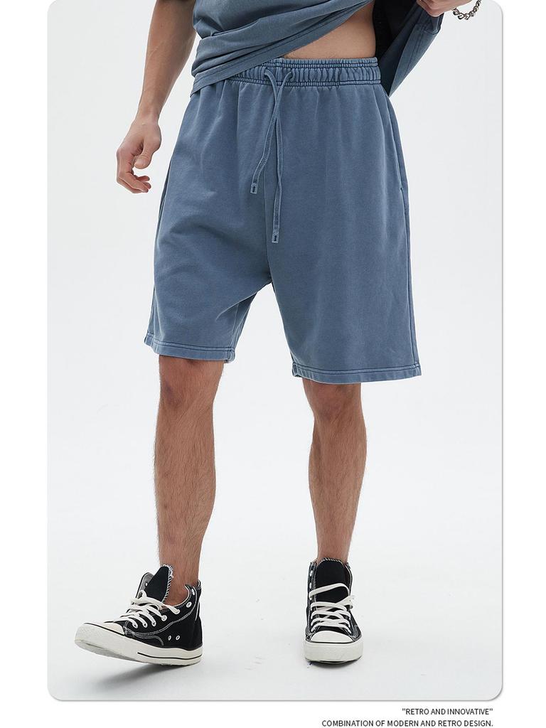 ARTIE Мужские шорты из махровой ткани в стиле ретро с эффектом потертости в стиле батик 2025 года