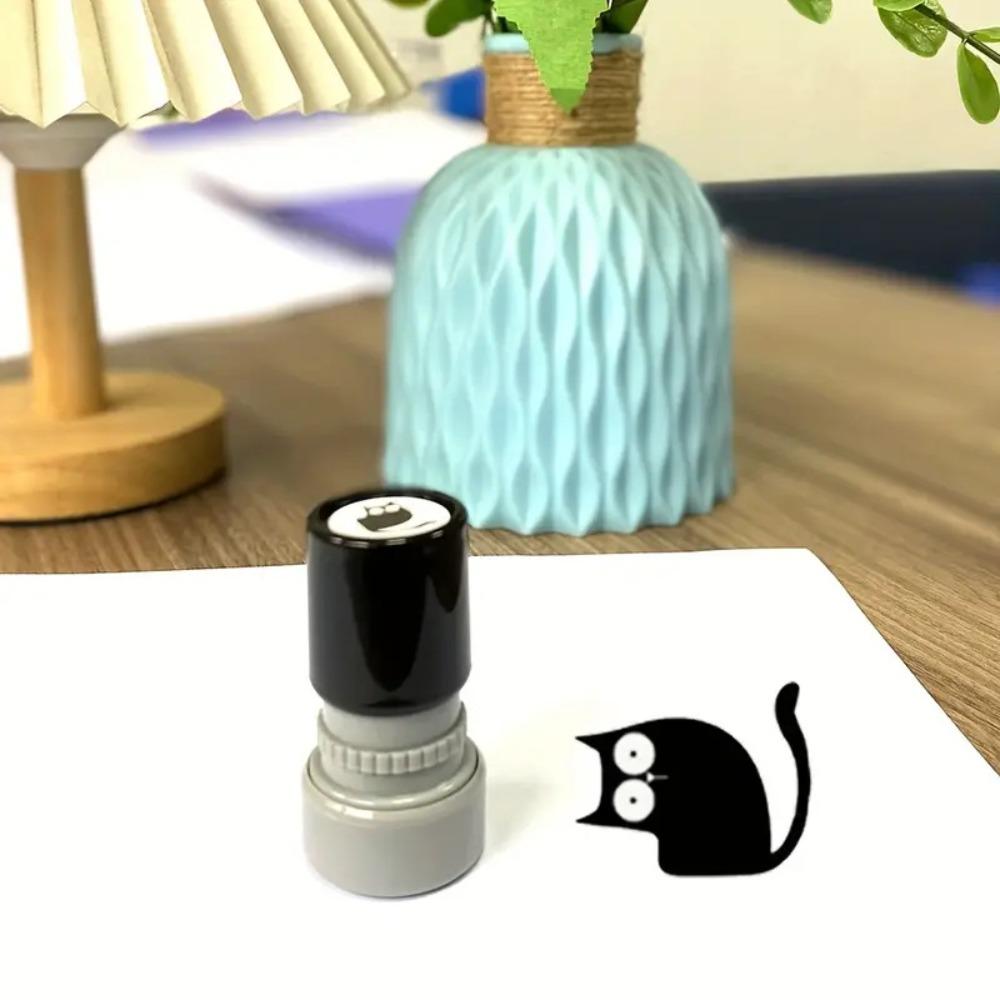 Cat Designs Black Cat Stamp 4 Styles Cartoon Stamps Lovely Kitten Stamp  Stationery