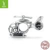 Yinziyun 925 Silver Helicopter Beads Creative Airplane DIY Jewelry Accessory SCC1699