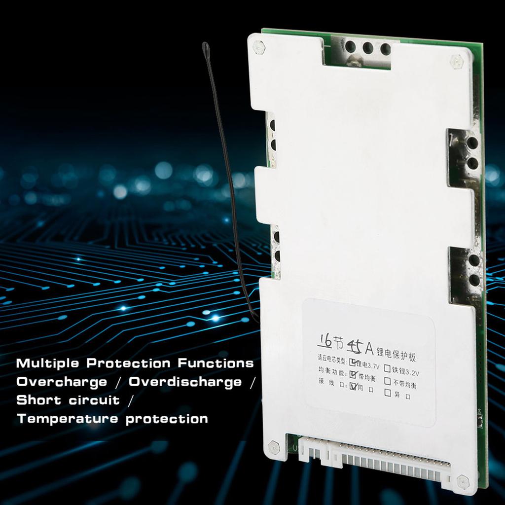 16S 45A Lithium Battery Charging Protection Board BMS PCB with Balance Charging