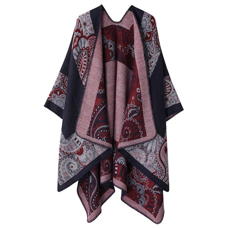 Stylish Ethnic-Style Warm Shawl: Perfect for Travel In Yunnan & Tibet, Summer Imitation Cashmere Scarf for Women