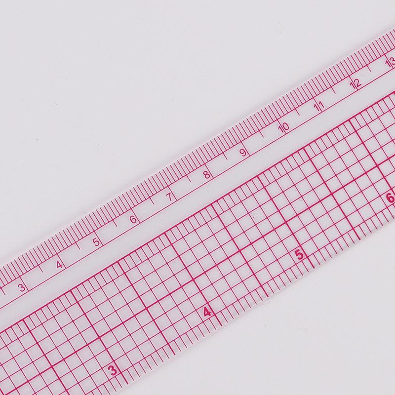 Линейка для шитья, лоскутного шитья, для резки одежды, канцелярские принадлежности, измерительный инструмент