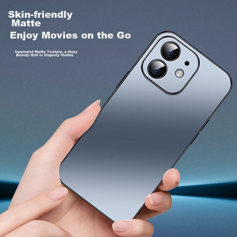 IPhone 12 Case, Apple 12 Protective Cover, AG Frosted Full Protection, Real Machine Feel, Simple Business Luxury Style, Shockproof,, Graphite Black