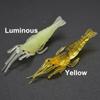 Soft Simulation Fishhook Shrimp Prawn Lure Hook Tackle Bait Fishing Lures Artificialbait Luminous Shrimp 4cm