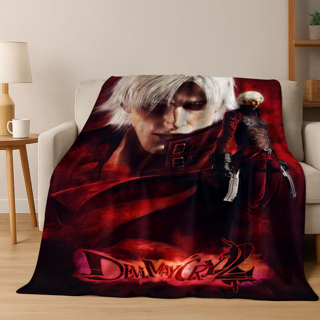 3D D-Devil May Cry DMC Игры Вергилий Данте Фланелевое одеяло, Теплое и уютное мягкое покрывало для дома, спальни, кровати, дивана, Подарок для ребенка