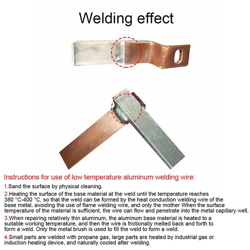 10/20/30 шт. низкотемпературный сварочный стержень, алюминиевый стержень, припой для пайки медных труб, легкий припой без необходимости, 1,6 мм x 33 см