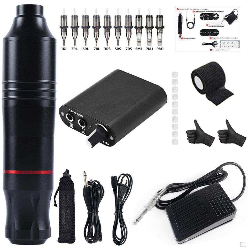 Комплект тату-машины роторный с ручкой источника питания для художника