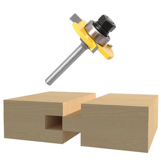 2 шт., набор фрез с хвостовиком 1/4 дюйма, 3 зубца, набор фрез с пазами для язычка, деревообрабатывающий инструмент