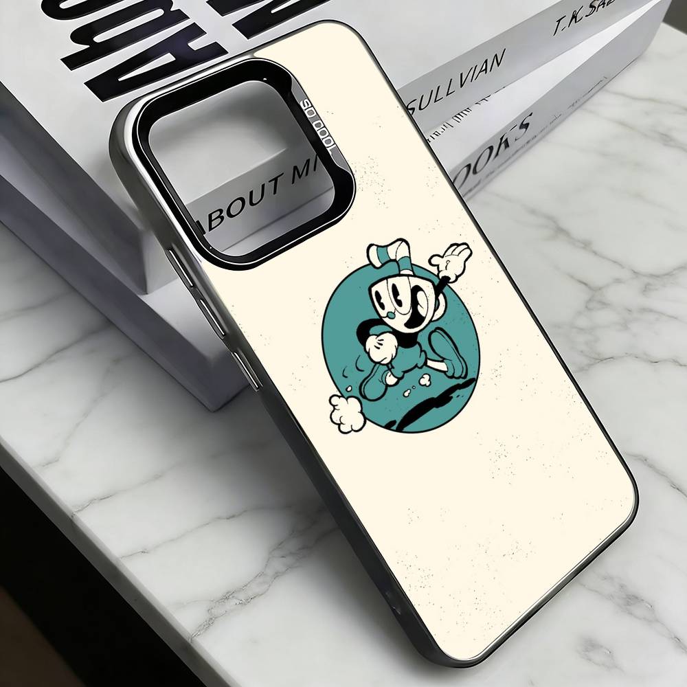 Игра Cuphead Чехол для телефона для iPhone 17,16,15,14,13,12,11 Plus,Pro Max,XS,Цветной Серебряный Покрытый Внутренний Чехол