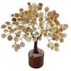 Gomti Chakra Flower Tree Money Tree Stones and Crystals Plant for Goodluck Health Wealth and Prosperity, Chakra Tree