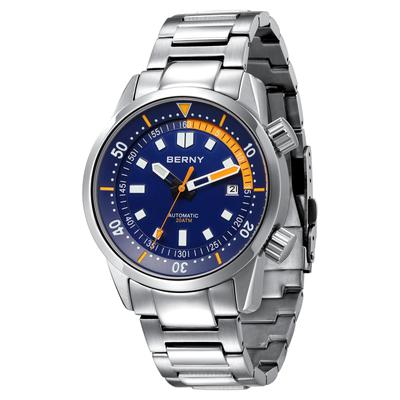 Часы Автоматические часы Дайверские часы Автоматические механические часы Водонепроницаемость 20 АТМ Сапфировое стекло Суперлюминесцентные часы Дайверские Мужские Мужские Дайверские