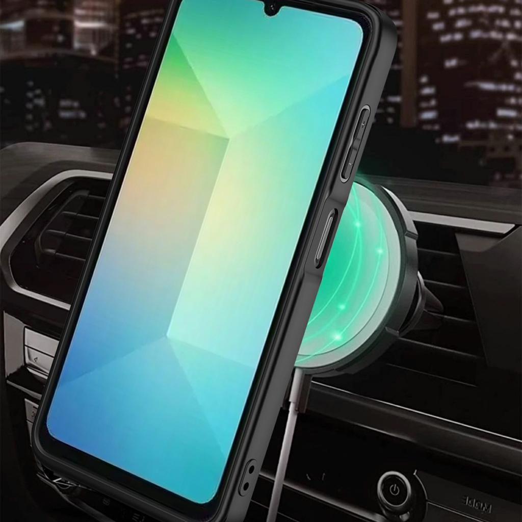 For Samsung Galaxy A06 4G Case Compatible with MagSafe Rotating Kickstand TPU+PC Phone Cover