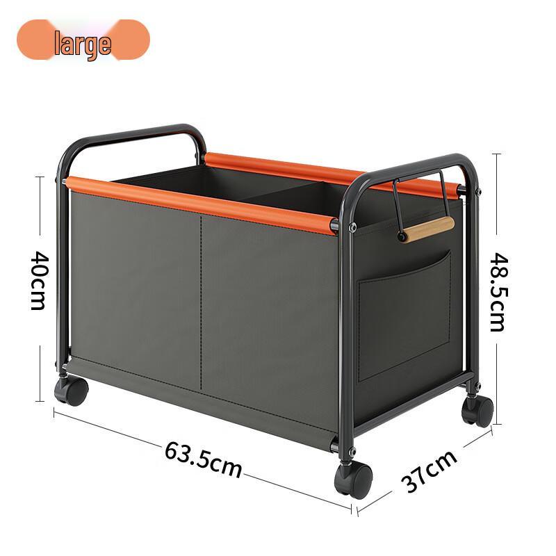 Milin Large Mobile Storage Cart with Railing