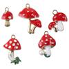 20pcs Alloy Enamel 5 Shapes Red Mushroom DIY Jewelry Crafts Making  Women