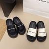 Letter Slippers Women's Summer Outer Wear 2025 Spring and Summer New Casual One-word Slippers Beach Cool Slippers Women's Thick Bottom