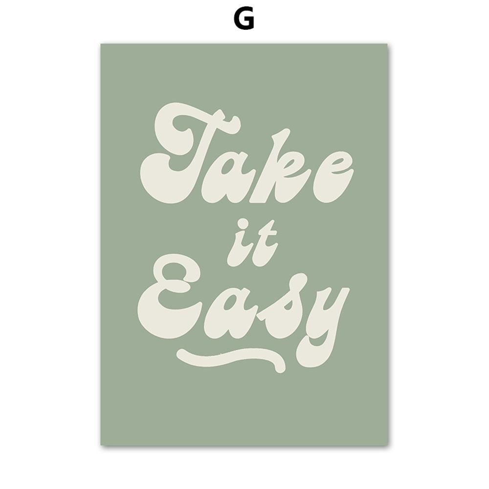 Sage Green Inhale Exhale Abstract Boho Wall Art Холст Картина Скандинавские постеры и принты Настенные картины для декора гостиной