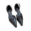 Fashion Pointed Toe Sexy Sandals Women Mid Heels Party Shoes Summer 2024 Pumps New Fashion Slippers Chunky Female Dress Zapatos Shallow