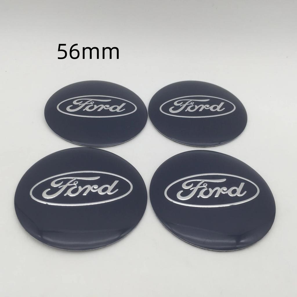 Автомобильная наклейка Ford 4 шт. 3D для Ford 56 мм 60 мм 65 мм Автомобильная эмблема Колпачок ступицы Колеса Наклейка-значок Накладки наклейка Стикер Декаль стайлинг авто Аксессуары