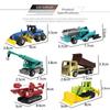 4/6pcs Mini Alloy Engineering Truck Loader 1:64 Simulation Metal Car Model Toy  Sliding Boy Gift