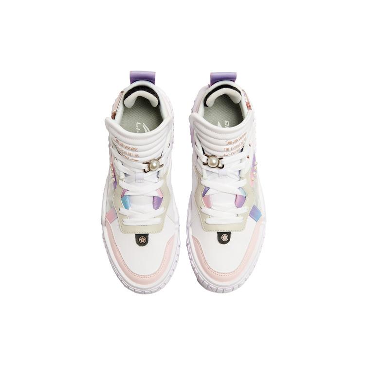 Li Ning Unblock Textile, Synthetic Leather Comfortable Slip Resistant Cushioning Abrasion Resistant Low top AGCR346-2