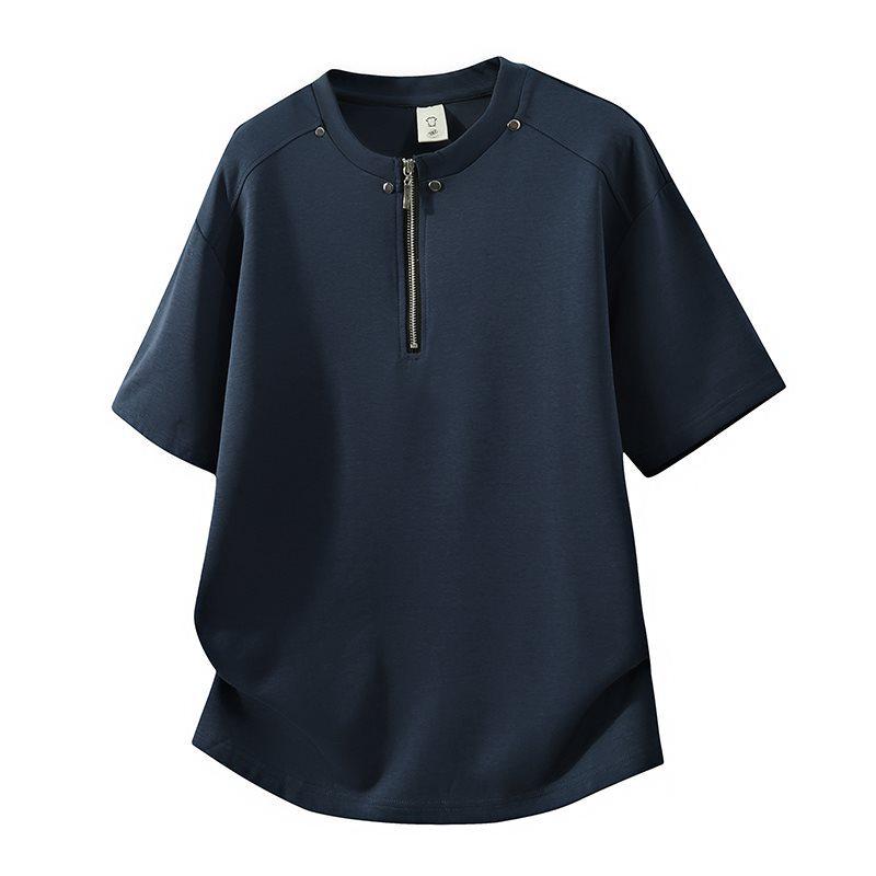 Men's 2026 Summer Ice Silk Quick-Dry Short-Sleeve T-shirt – Round Neck Polo Style