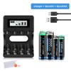 Cityork 3000mWh 1.5V AA Rechargeable Battery + 1200mWh 1.5V AAA Rechargeable Batteries 1.5v Aa Aaa Li-ion Battery + LCD Charger