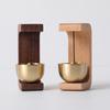 Brass Wood Shopkeepers Bell Loud Sound Front Door Hanging Bell Wind Chime Magnetic Door Opening Doorbell Home Office Coffee Shop Entrance Decoration