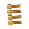 4 шт. M6x18 мм болт для зажима дискового тормоза велосипеда фиксированный винт с прокладкой (Золото)