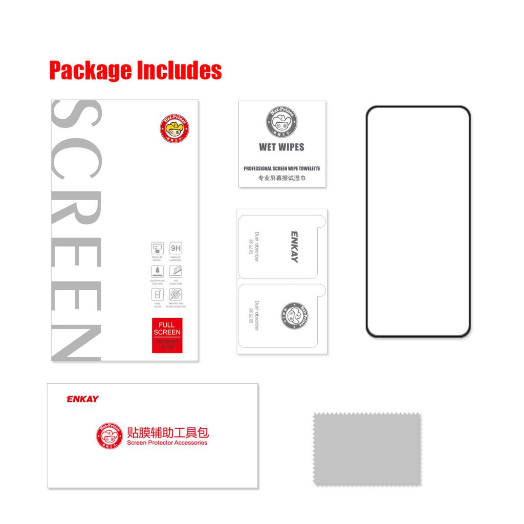 ENKAY HAT PRINCE Full Glue High Definition Complete Covering Anti-Scratch Tempered Glass Screen Protector for OnePlus 9