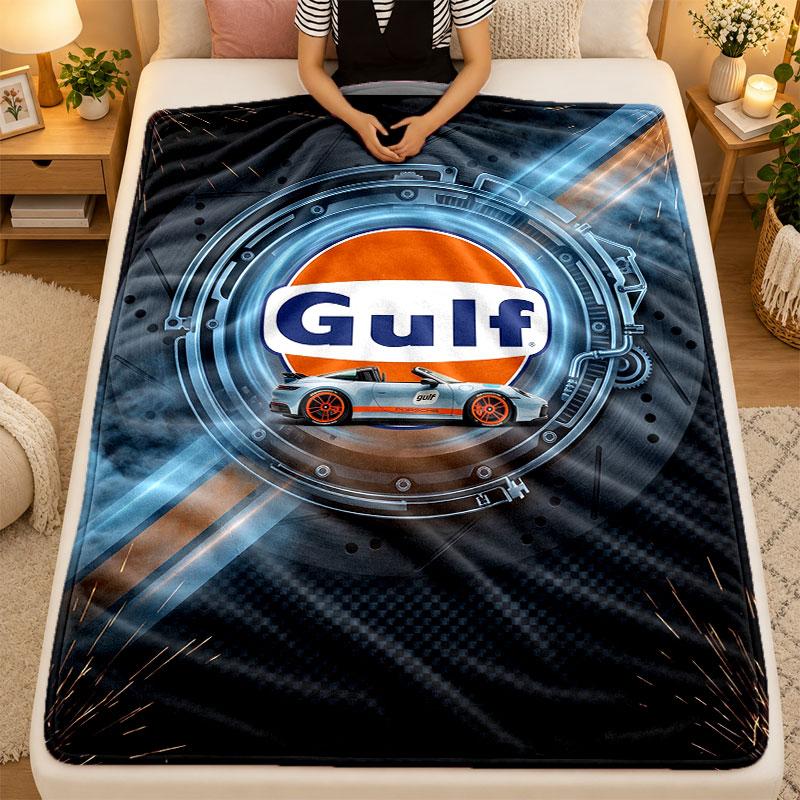Flannel BlanketGulf Warm Soft Throw Blanket for Indoor Sofa Bed Living Room Use