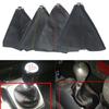 15mm Universal PU Leather Shifter AT MT Car Shift Knob Shifter Gear Knob Gaiter Boot Cover For Ford Galaxy Mondeo 3 4 S-max C-max VW Renault