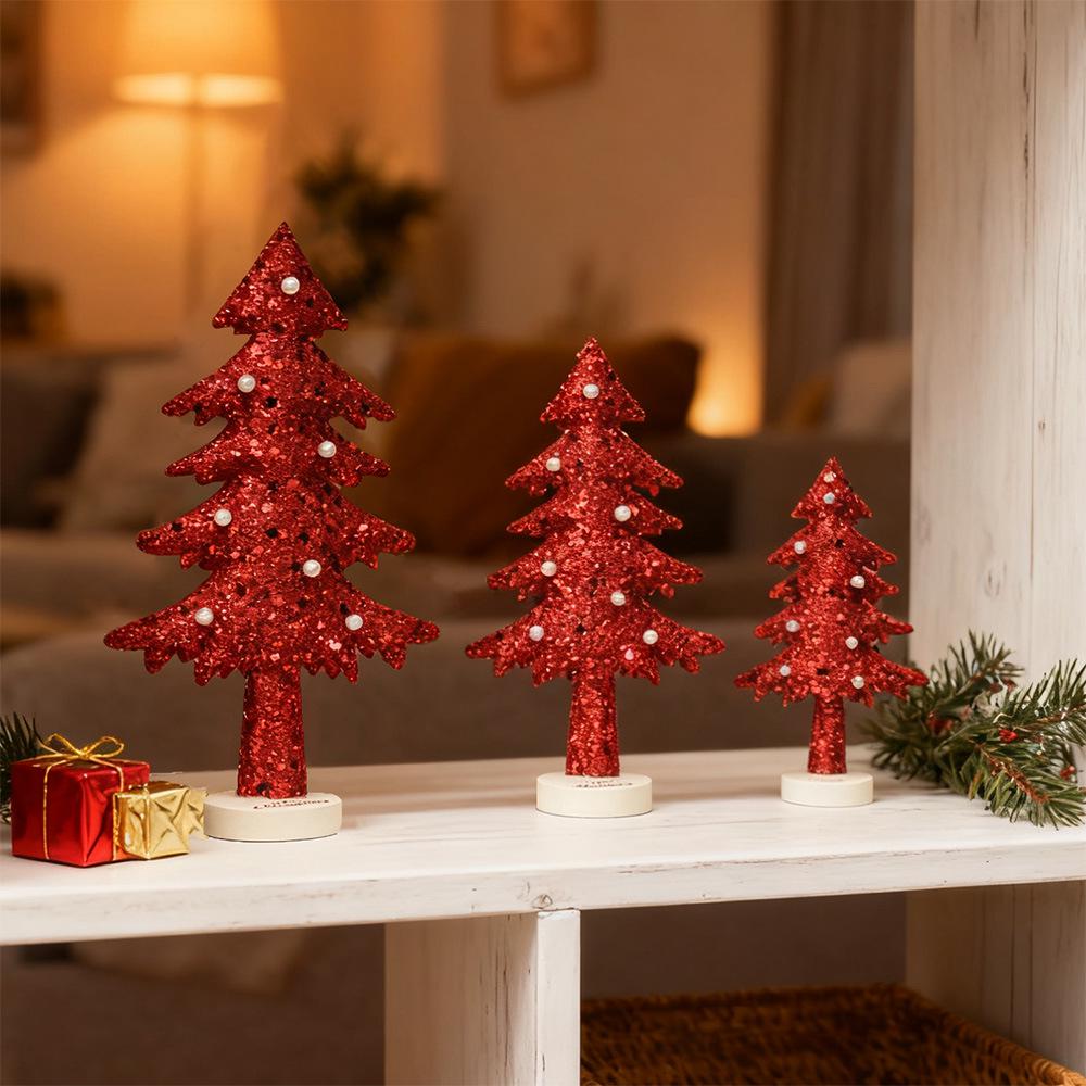 Мини Тканевое Рождественское Украшение в виде Елки - Настольное Украшение и Подарок