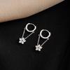 Chain Flower Ear Buckle Women's Small Exquisite Ins Fashion Temperament Small Fresh Earrings