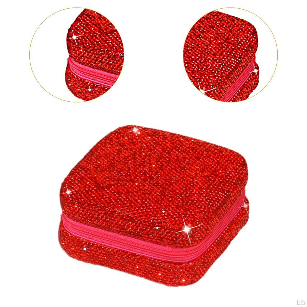 Стразы Шкатулка для украшений Декор для ювелирных изделий Шкатулка для ожерелий Серьги Органайзер для