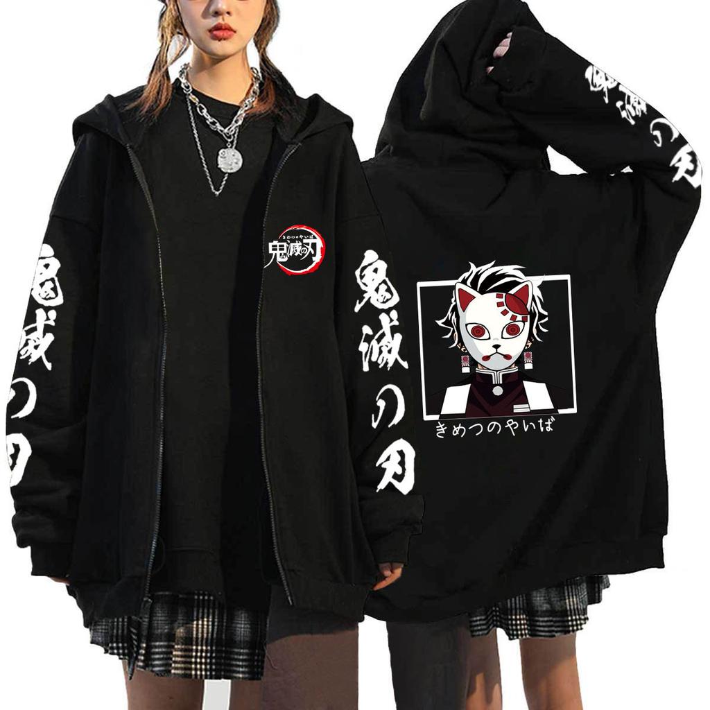 Demon Slayer японского аниме Tanjirou и Nezuko толстовки на молнии толстовки для женщин и мужчин куртки с героями мультфильмов толстовка унисекс уличная одежда пальто топы кардиган
