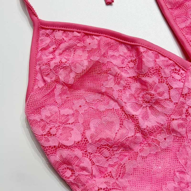 Прозрачная майка на бретельках, комплект с полой кружевной юбкой и бедрами