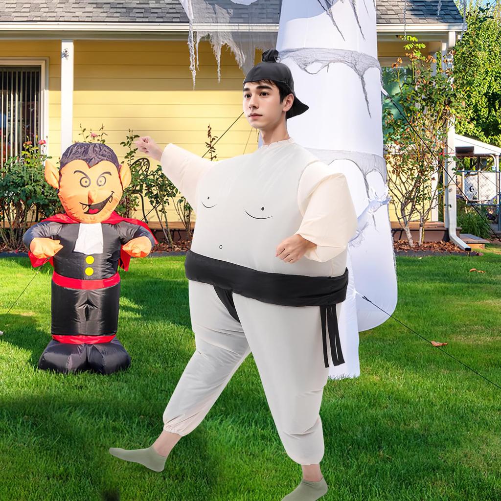 Sumo Wrestler Cosplay Pro Wrestling Set Sumo Costume Kigurumi Inflatable Waterproof Material Funny Costume Events Cultural Festivals Parties Adults