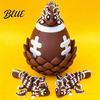 Ball Dragon Collectible 3D Printed Egg Ornament Toy with Figurine Inside Sports Inspired Fidget Toy Stress Relief Statue for Kids Adults Home Office