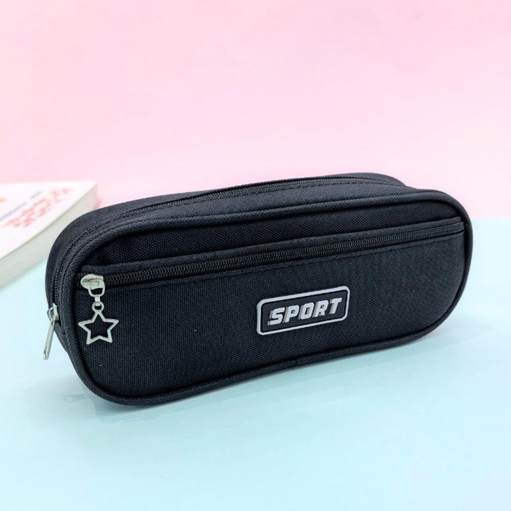 Large Capacity Pen Bag Zipper Design Pen Organizer Box  School Office Supplies