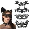 YUHENGCT Lace Eye 4 Venetian Lace School Black Mask, Pieces, Mask, Sexy, Blindfold, Mask, Women's, Costume, Disguise, Openwork, Masquerade, Cosplay,