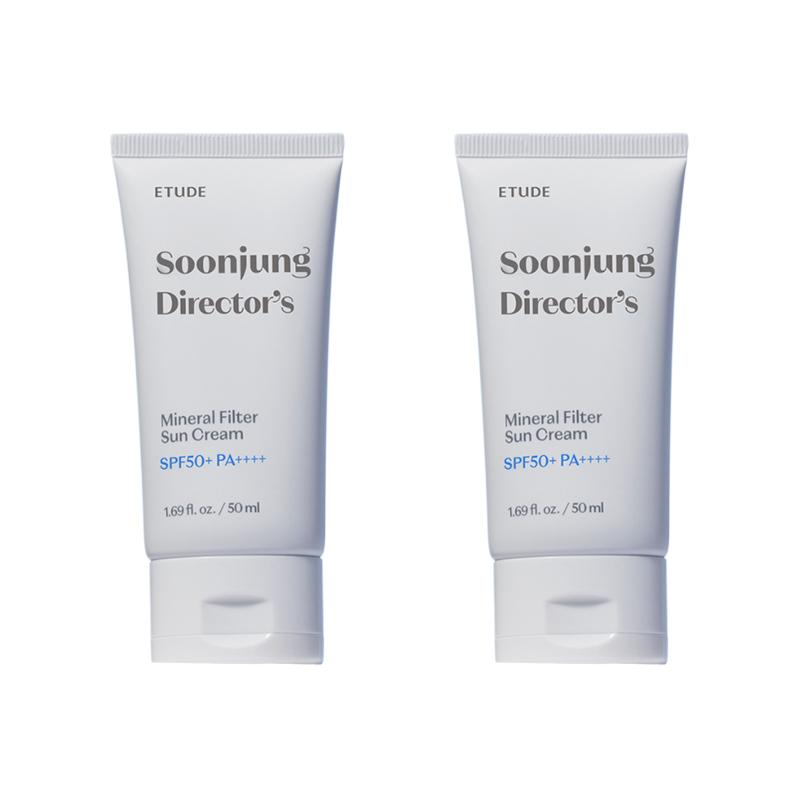 ETUDE HOUSE SoonJung X Director's Mineral Filter Sun Cream SPF50+ PA++++ 1+1 (50mL+50mL)  (3 Options)