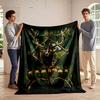 Elk and Antlers Forest Design Blanket Flannel Blanket for Bedroom, Living Room, Sofa, and Nap Sofas